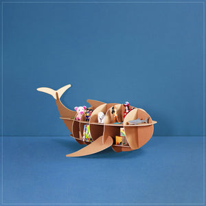 Bild in Slideshow öffnen, Kinderregal / Tierregal Amy the Whale in braun
