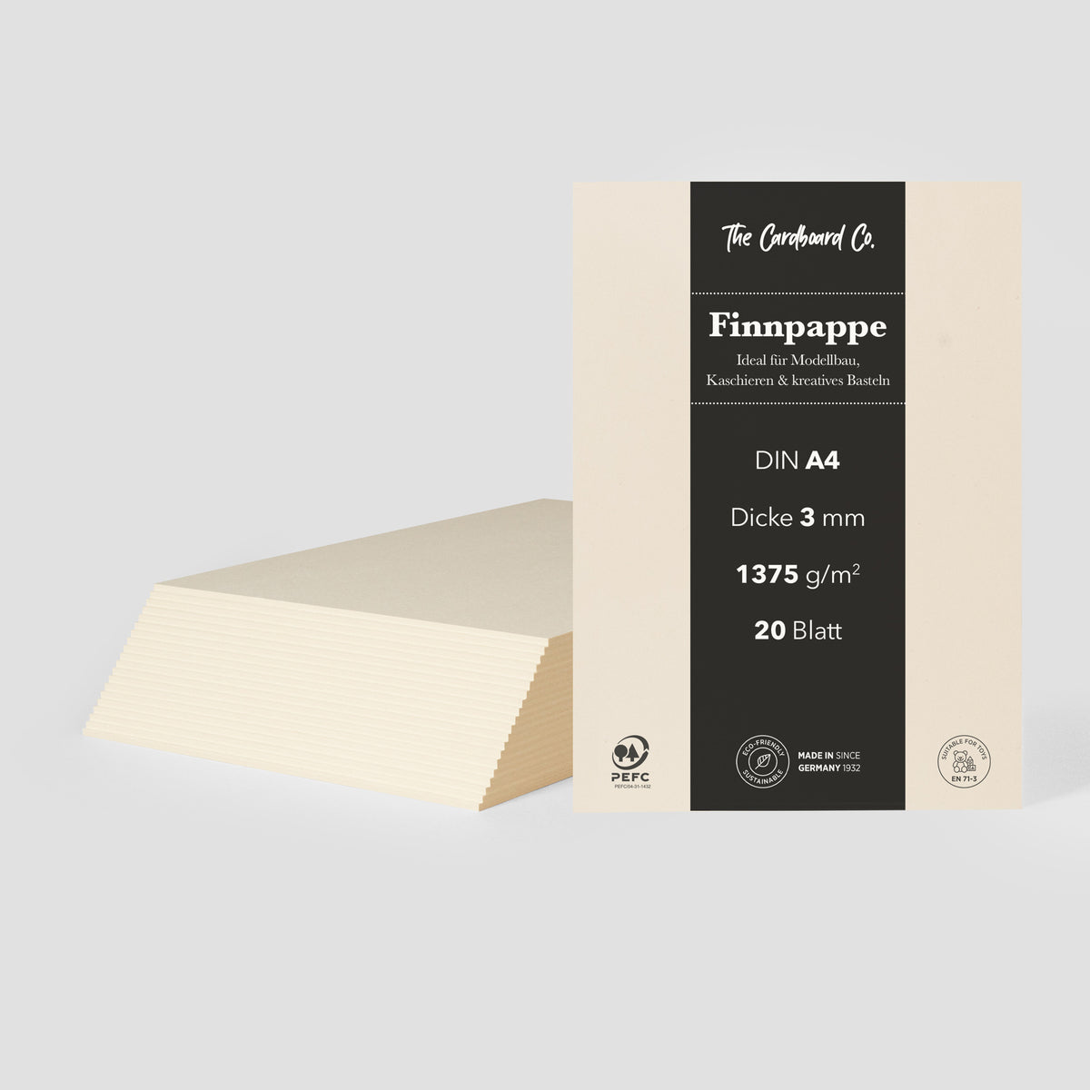 Finnpappe / Holzpappe im DIN A4 Format und 3 mm Stärke