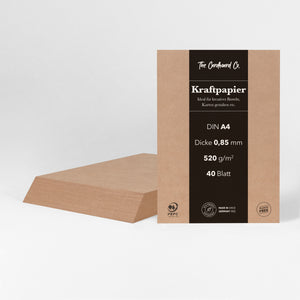 Kraftpapier / Kraftkarton - nachhaltig & plastikfrei - im DIN A4 Format und 0,85 mm Stärke
