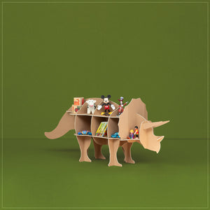 Open image in slideshow, Kinderregal / Tierregal Oscar the Dino in braun
