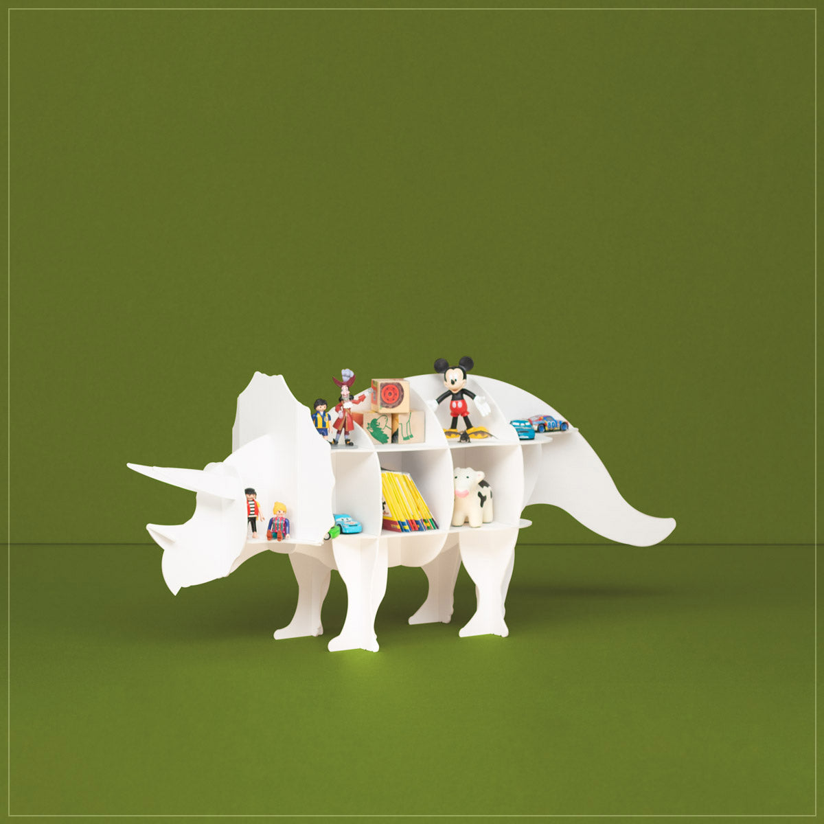 dino aufbewahrung Kinderregal im Dino-Design für Tonies, Spielzeug, Bücher